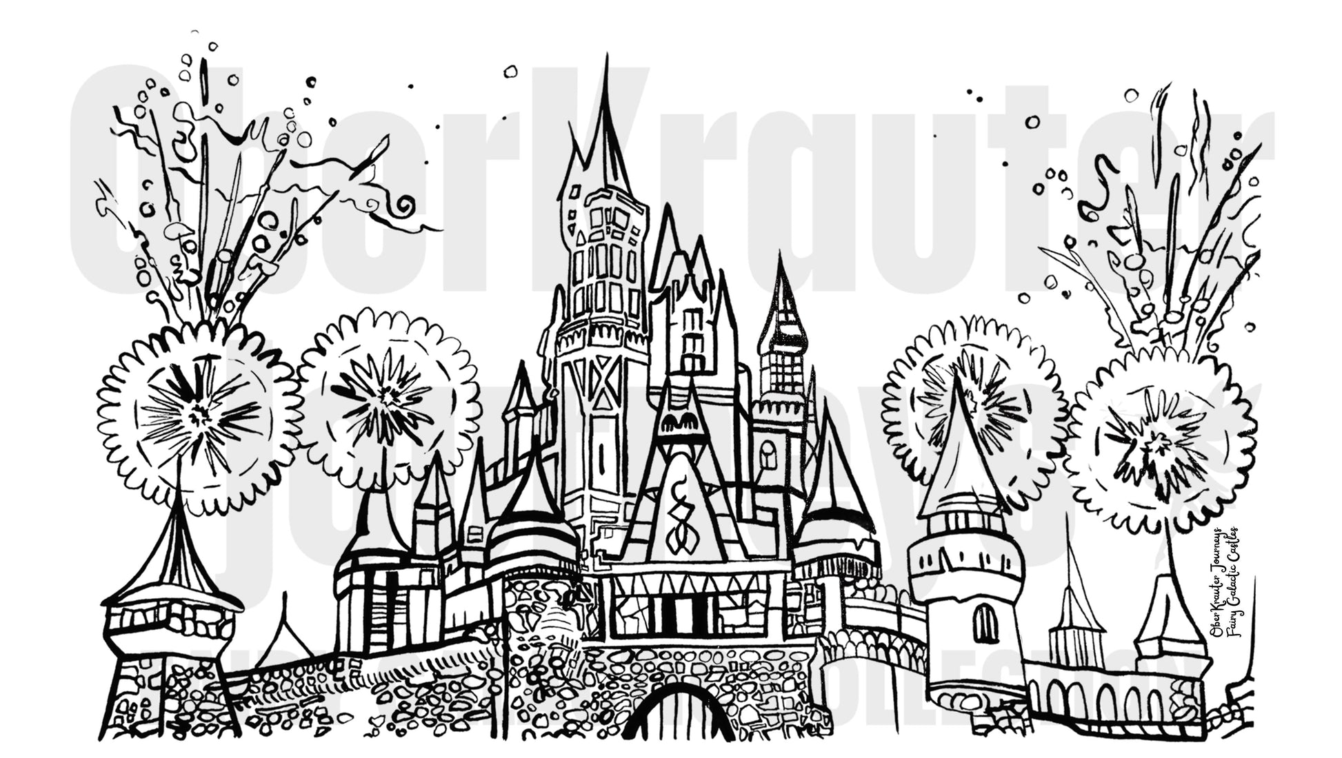 Fairy Tale Castles No. 3 Milchkaffee Tasse 12oz/355ml