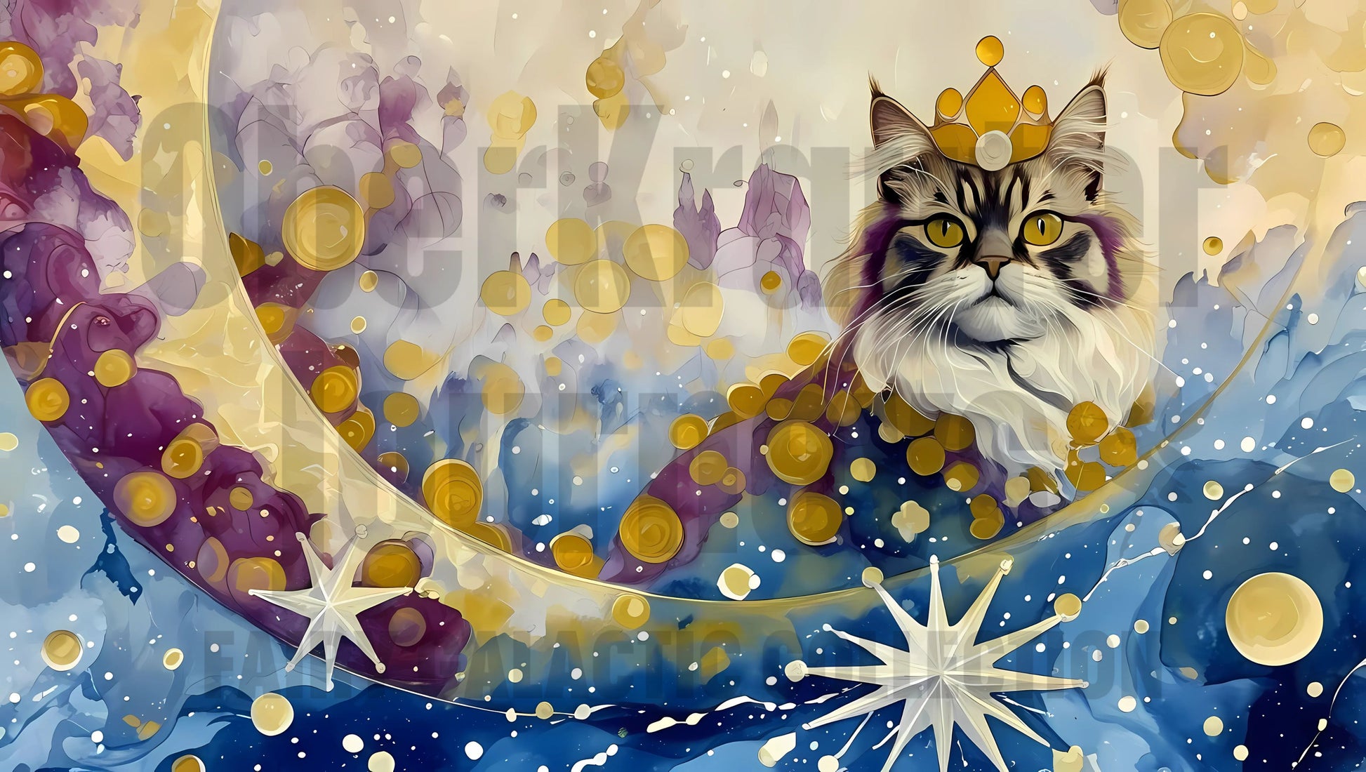 Fairy Galactic Cat King Milchkaffee Tasse 12oz/355ml