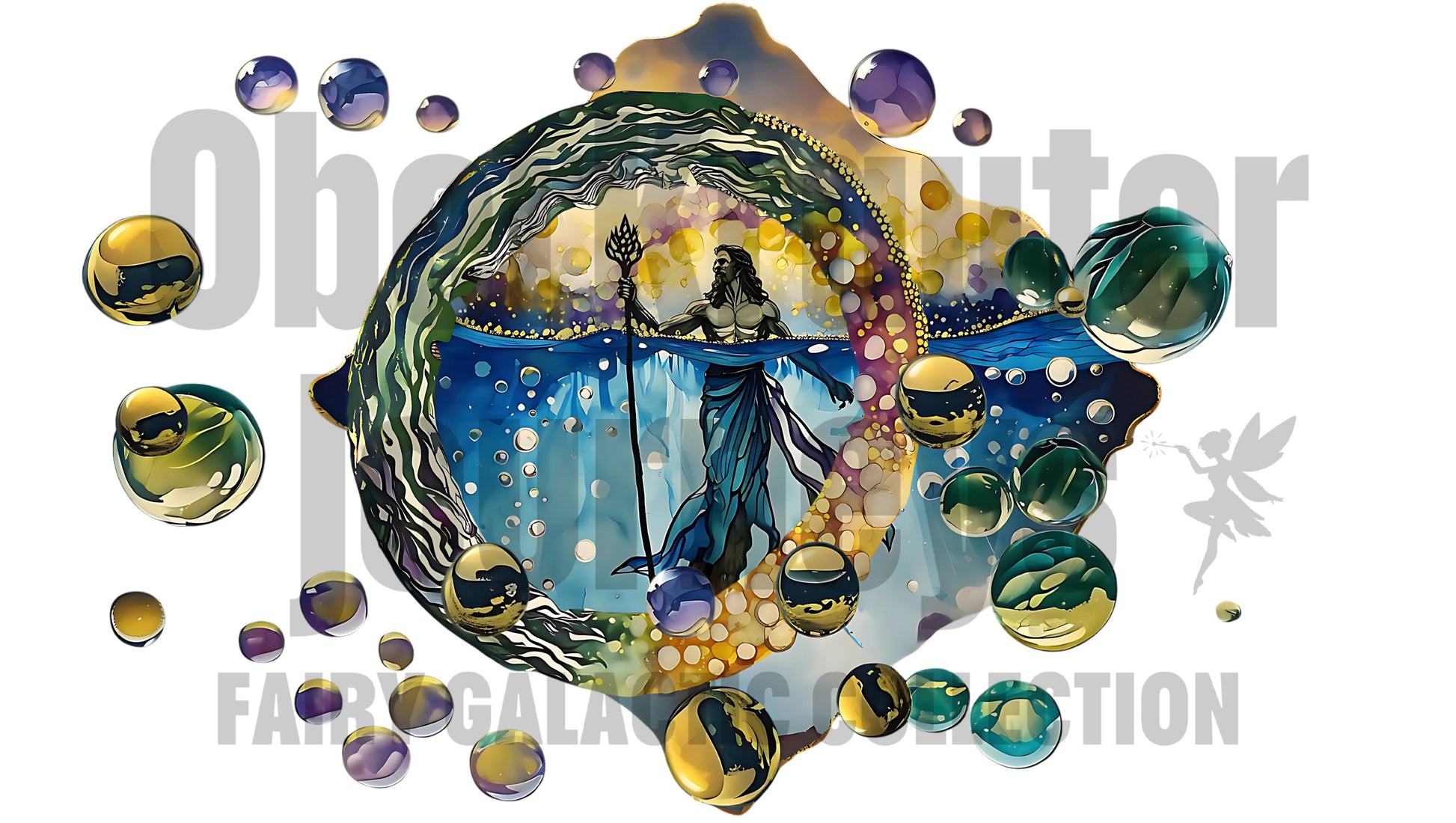 Fairy Galactic Aquarius Weiße Keramiktasse mit Farbe an der Innenseite 11oz/325ml