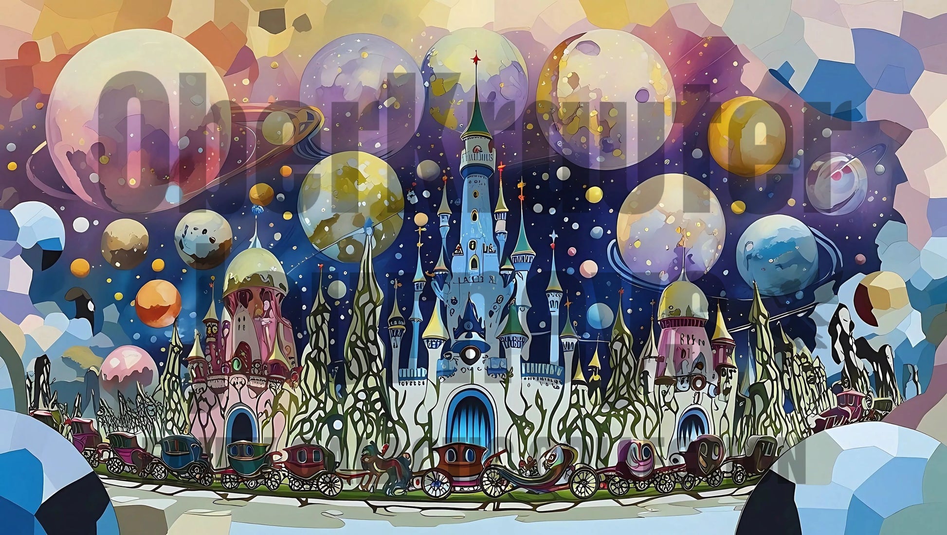 Fairy Galactic Courtyard Weiße Keramiktasse mit Farbe an der Innenseite 11oz/325ml