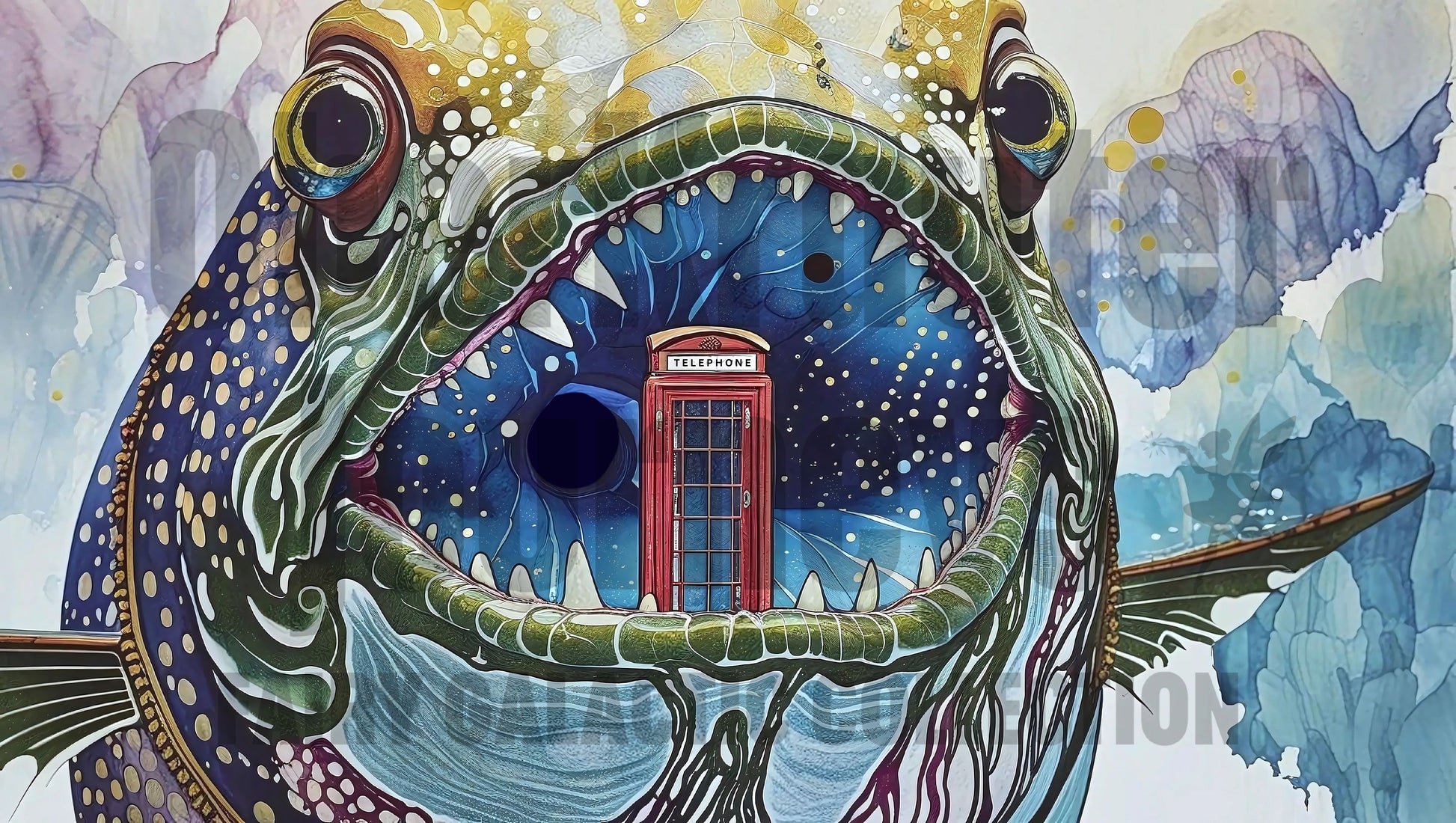 Fairy Galactic Telephone Box Snack Weiße Keramiktasse mit Farbe an der Innenseite 11oz/325ml