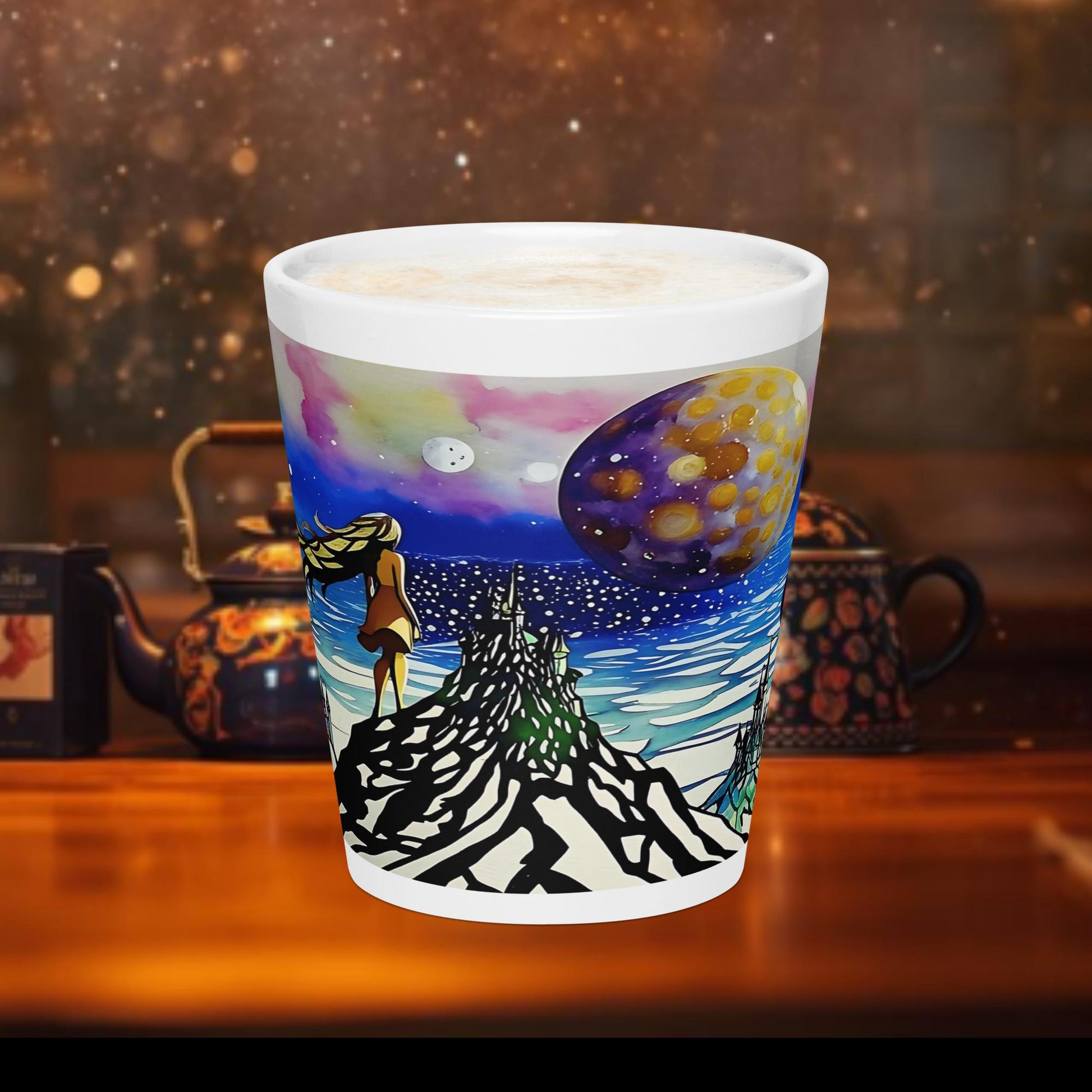 Fairy Galactic Planets full of Chances Milchkaffee Tasse 12oz/355ml