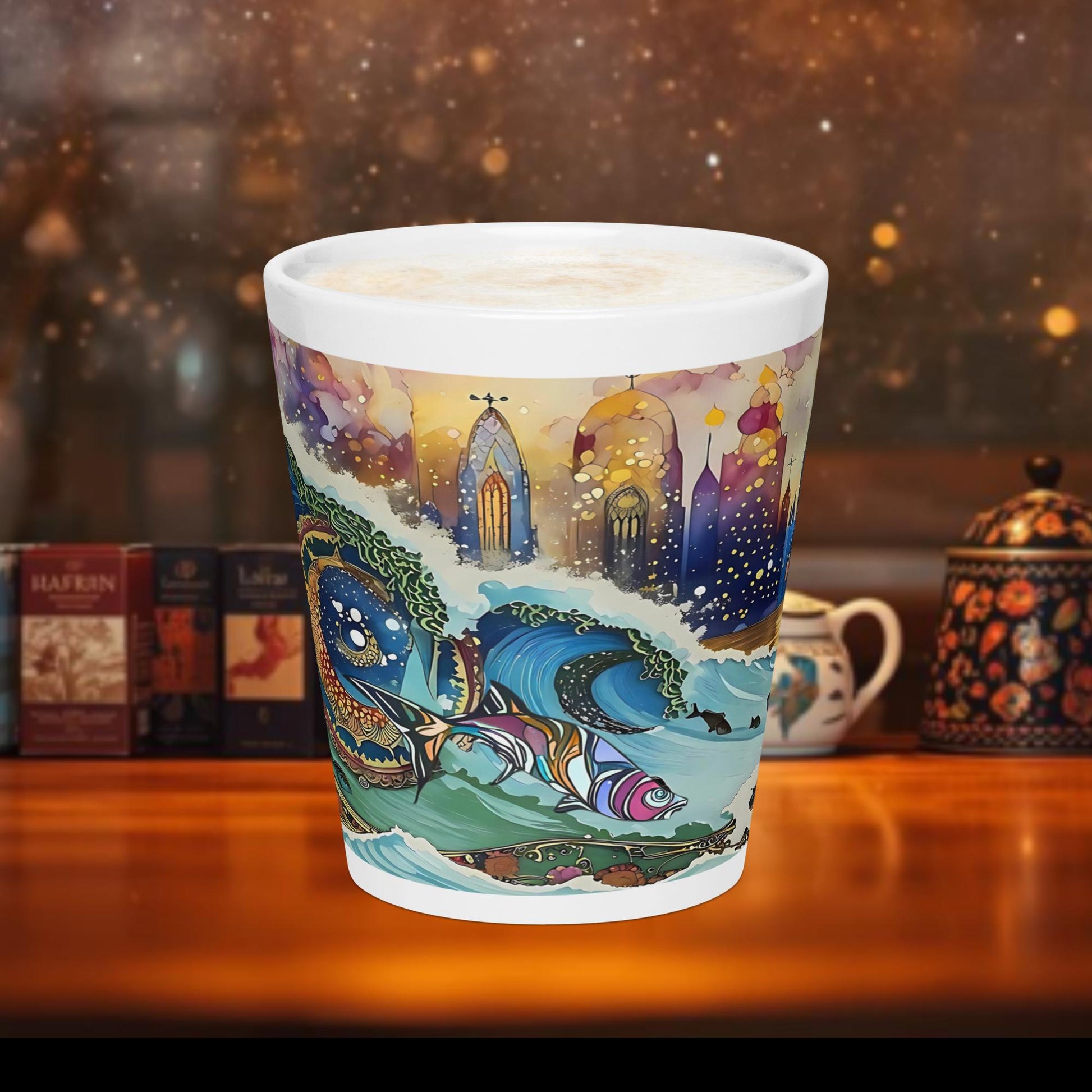 Fairy Galactic Holy Fish Milchkaffee Tasse 12oz/355ml