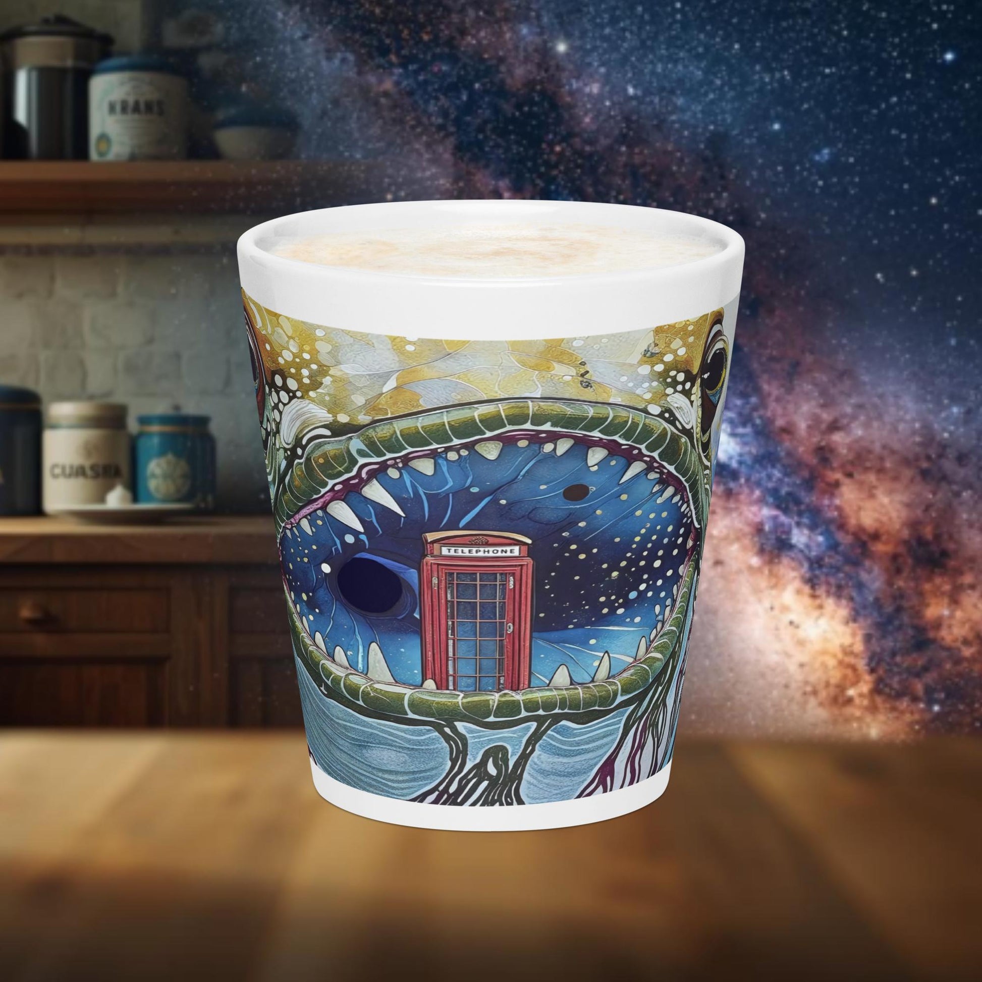 Fairy Galactic Telephone Box Snack Milchkaffee Tasse 12oz/355ml