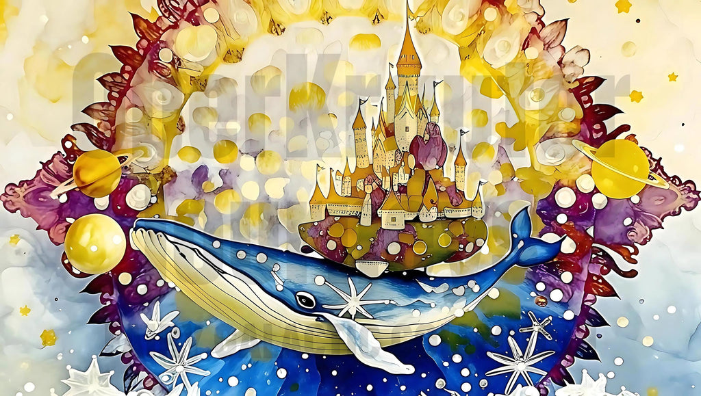 Fairy Galactic Whale in Space Mandala Milchkaffee Tasse 12oz/355ml