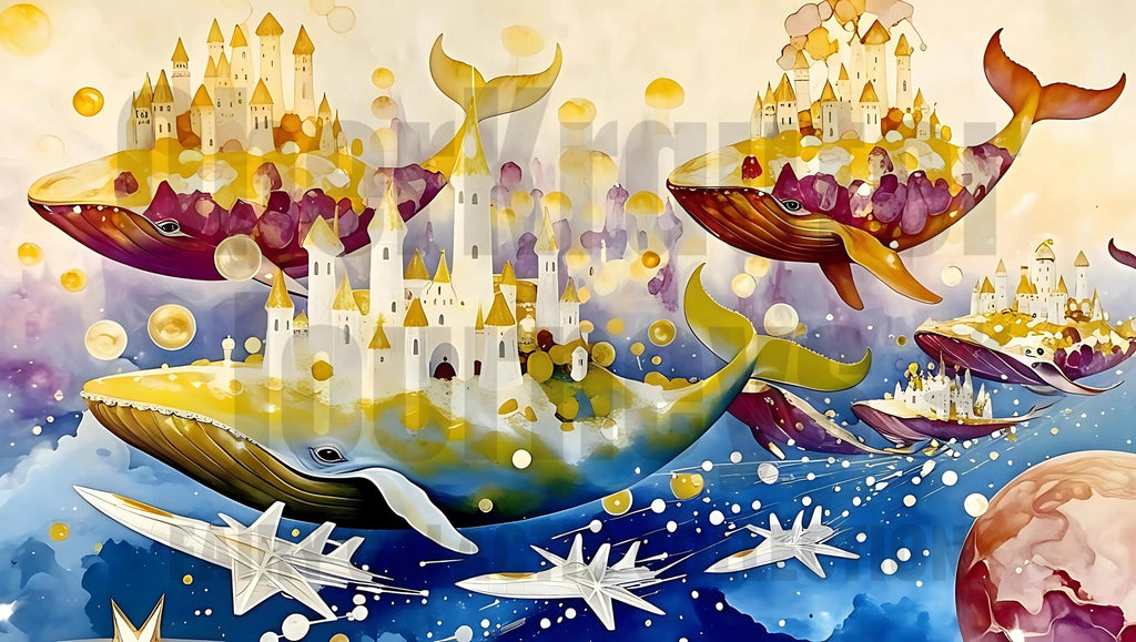 Fairy Galactic Whale Caravans Milchkaffee Tasse 12oz/355ml