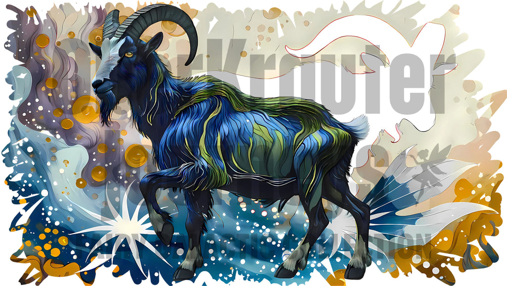 Fairy Galactic Capricorn Weiße Keramiktasse mit Farbe an der Innenseite 11oz/325ml