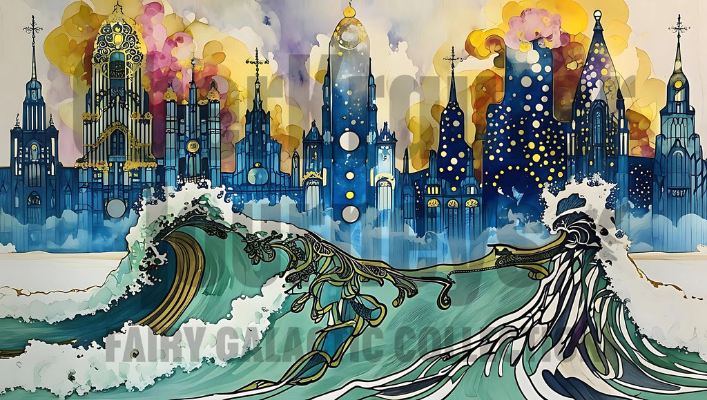 Fairy Galactic New New New York Weiße Keramiktasse mit Farbe an der Innenseite 11oz/325ml