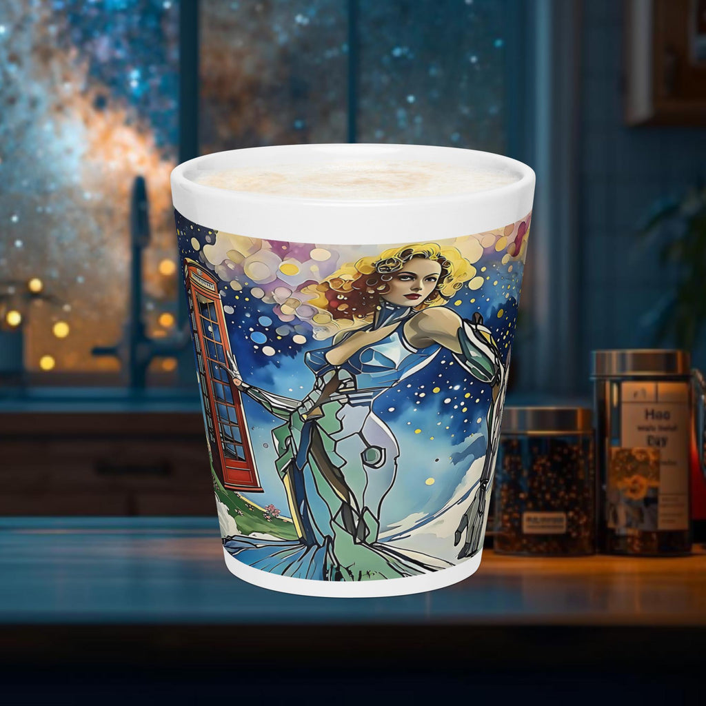 Fairy Galactic The Woman and her Phone Latte mug 12oz/355ml