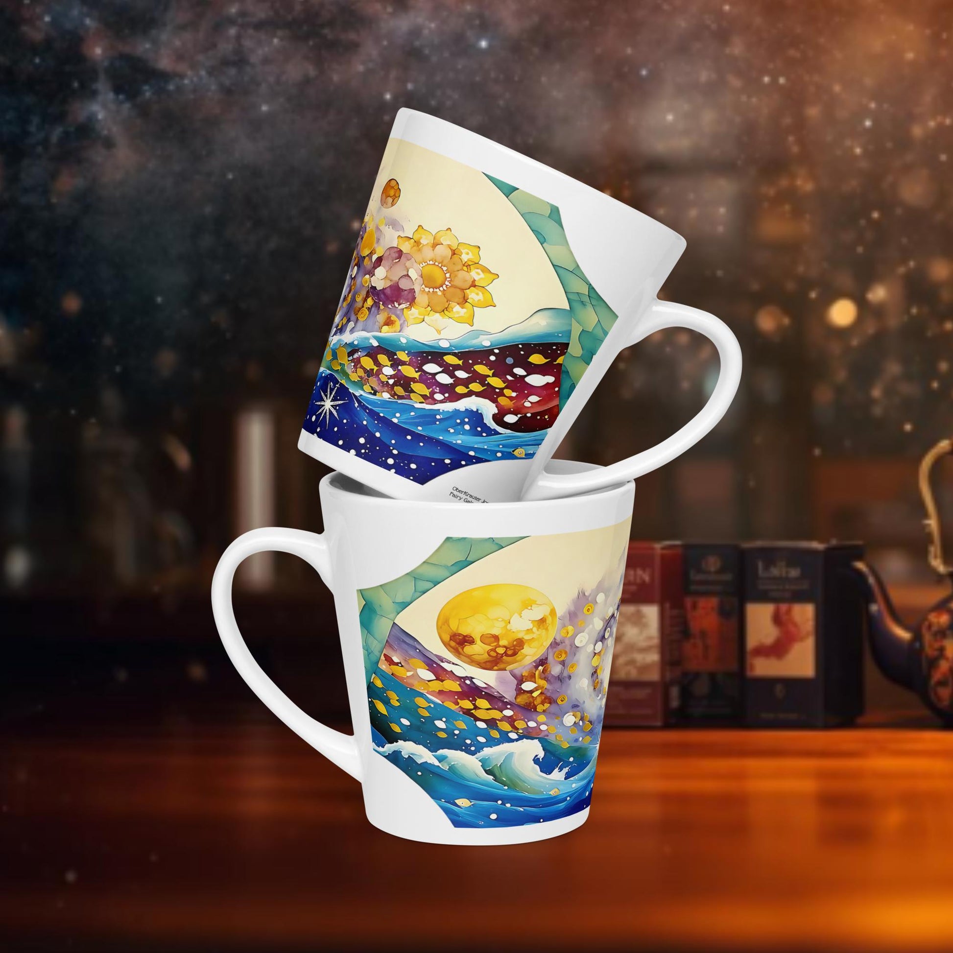 Fairy Galactic Nebula of Fish Milchkaffee Tasse 12oz/355ml