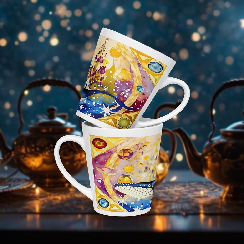 Fairy Galactic Whale Mandala Milchkaffee Tasse 12oz/355ml