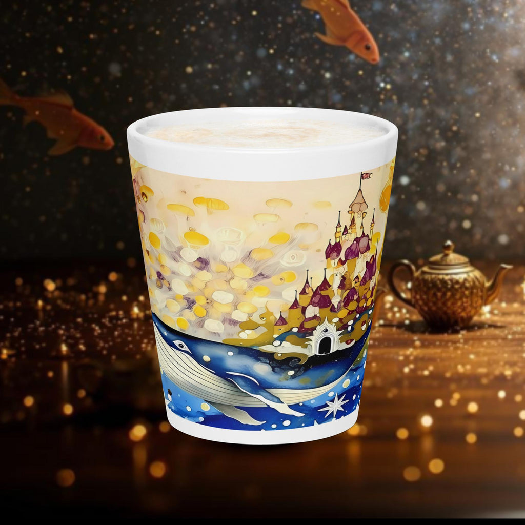 Fairy Galactic Whale in Space Mandala Milchkaffee Tasse 12oz/355ml