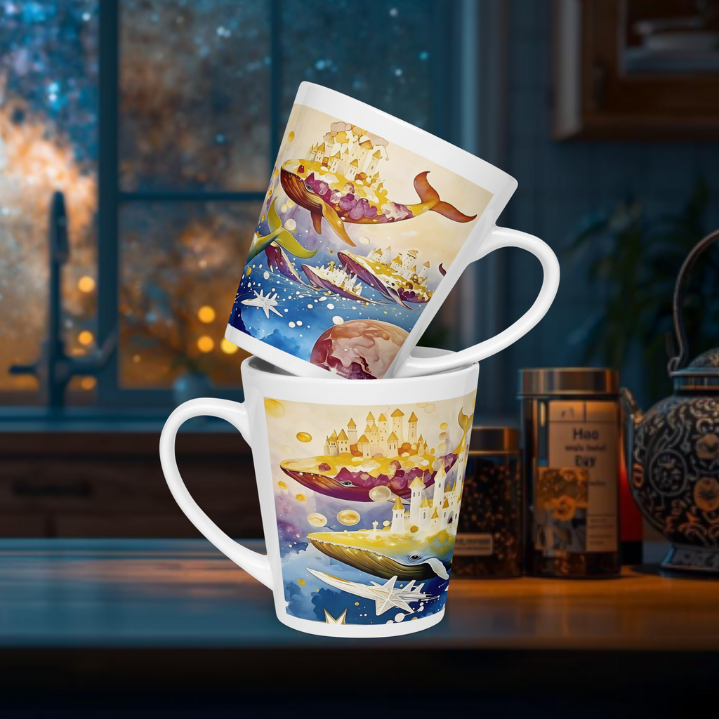 Fairy Galactic Whale Caravans Milchkaffee Tasse 12oz/355ml