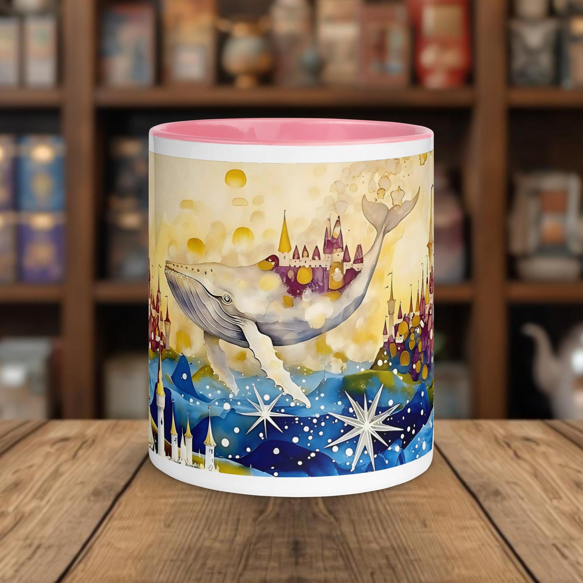 Fairy Galactic Home Sweet Home Weiße Keramiktasse mit Farbe an der Innenseite 11oz/325ml