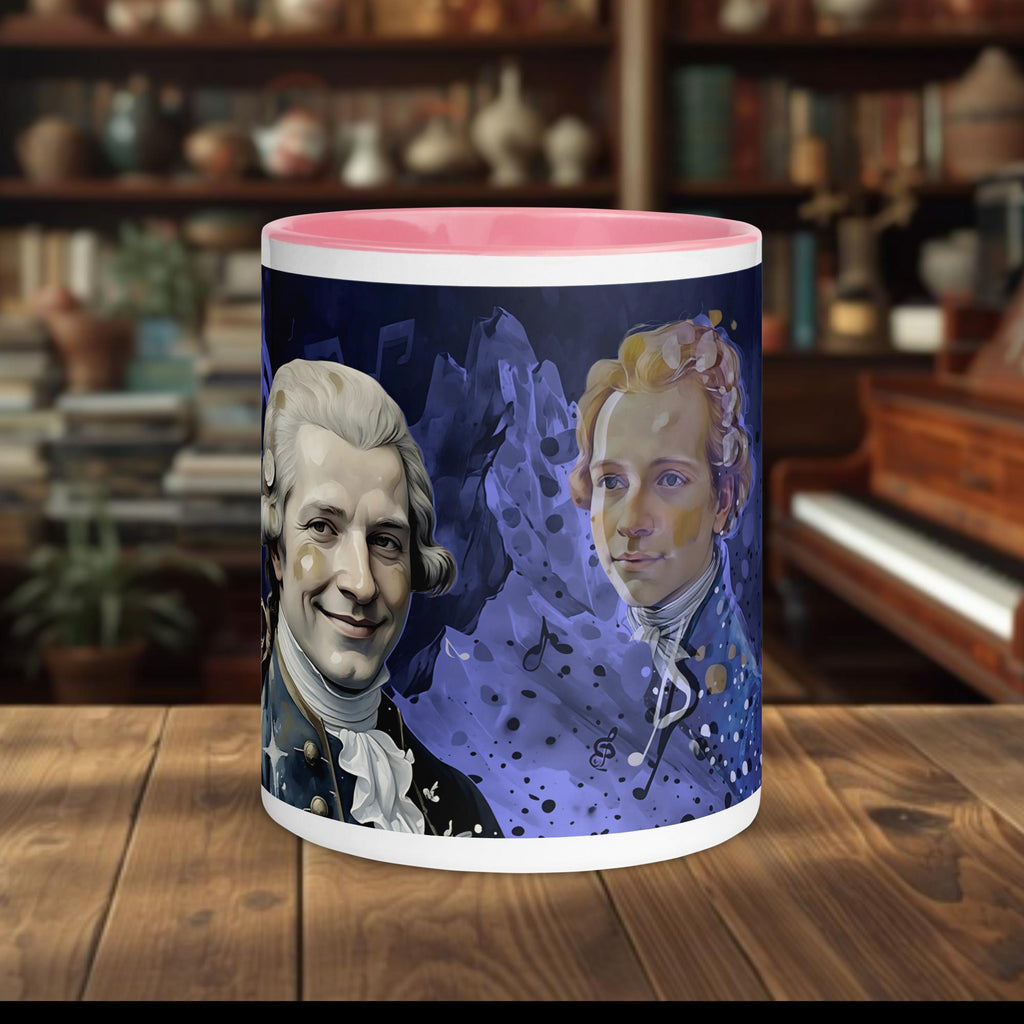 Fairy Galactic Mozart Weiße Keramiktasse mit Farbe an der Innenseite 11oz/325ml